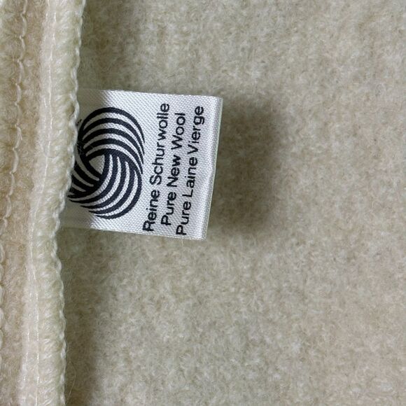 Vintage Kitz-Pichler Boiled Wool Cardigan Jacket Womens Small Cream Button Front - Picture 16 of 16